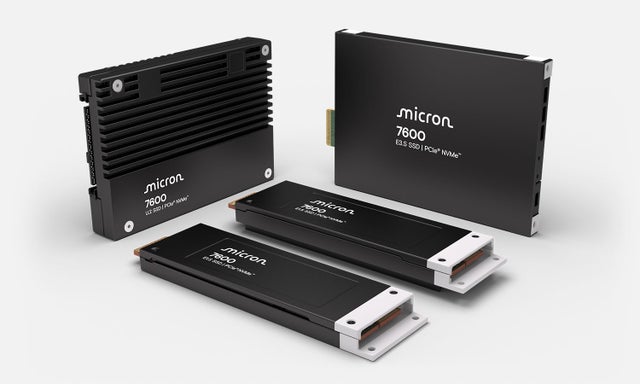 Close-up of edge connector on an SSD