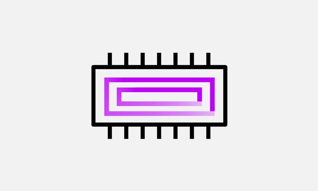 A black and purple icon representing an SOEDIMM chip